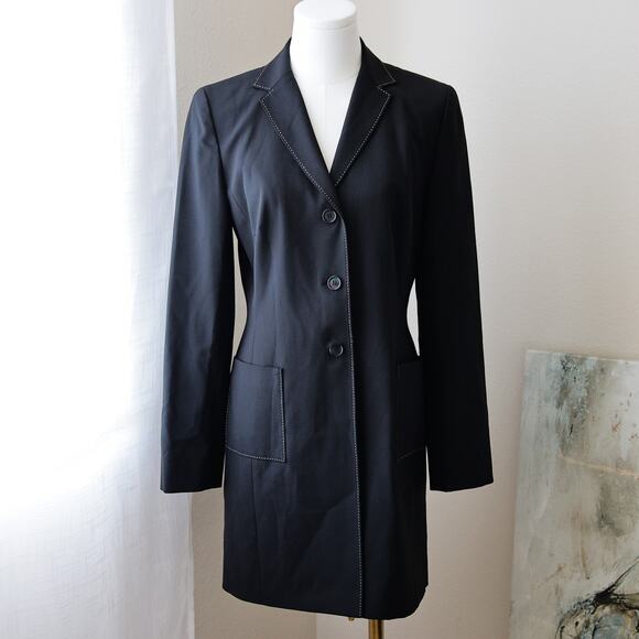 Ann Taylor LOFT Wool blend long jacket size 4 S - Picture 1 of 4